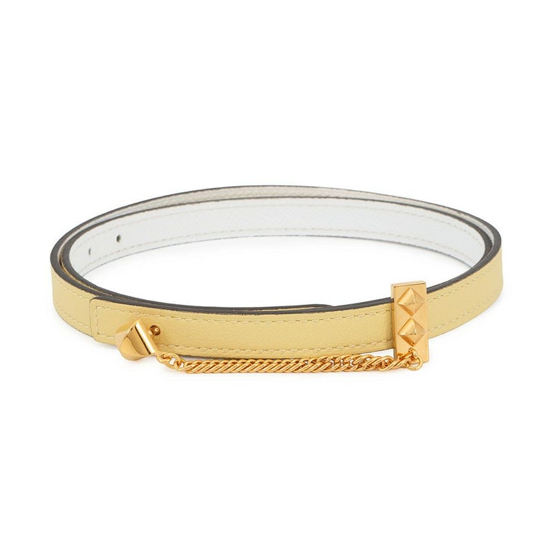 エルメス べルト ジョーヌプッサン/ホワイト/ゴールド金具 スイフト/エプソン Y刻印 サイズ70