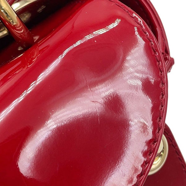 クリスチャン・ディオール ハンドバッグ カナージュ レディディオール ミニ パテント M0505OVRB 2way