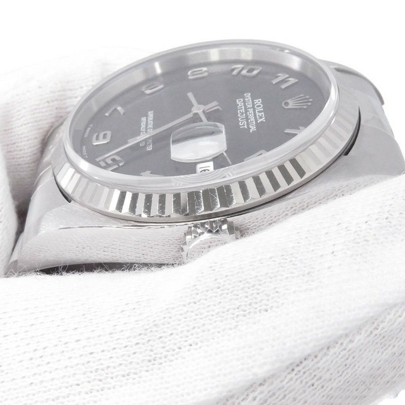 ロレックス デイトジャスト S番 SS/K18ホワイトゴールド 16234 ROLEX 腕時計 グレーコンピューター文字盤