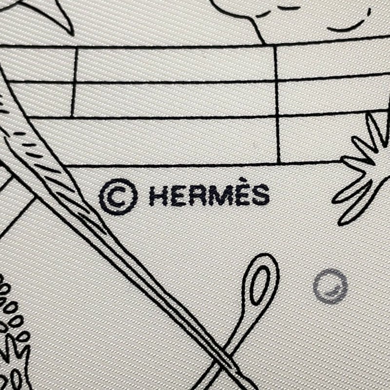 エルメス スカーフ カレ90 エルメス・フラッグシップ Hermes Flagship HERMES シルクスカーフ 2024年春夏 白