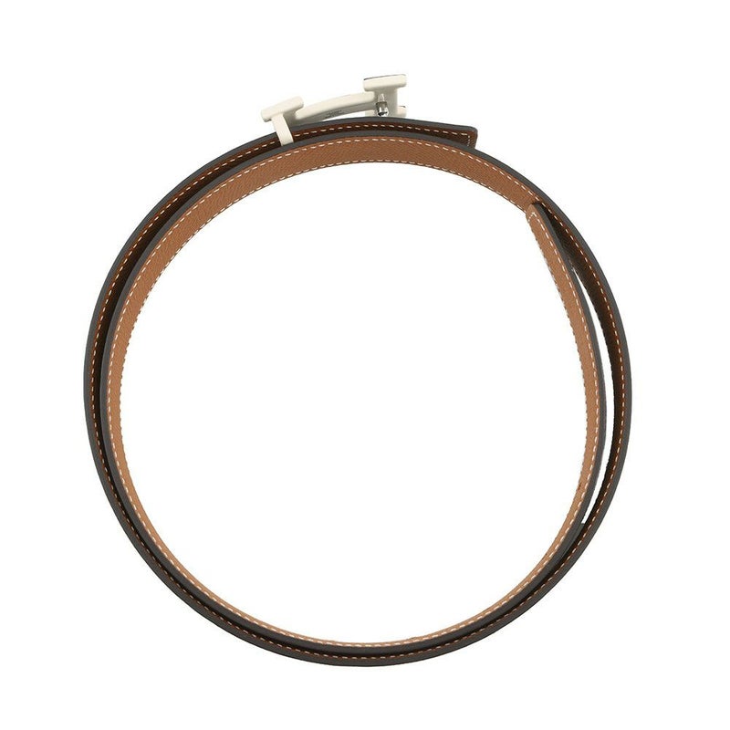 エルメス ベルト Hエマイユ・クール ブラック/ゴールド/ホワイト金具 スイフト/エプソン W刻印 サイズ85 黒 リバーシブル