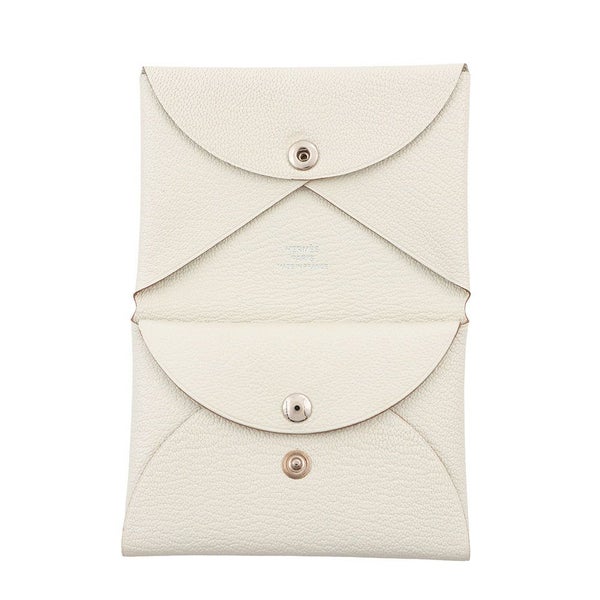 エルメス コインケース カルヴィ デュオ ベトン/シルバー金具 シェブルミゾル B刻印 HERMES 財布