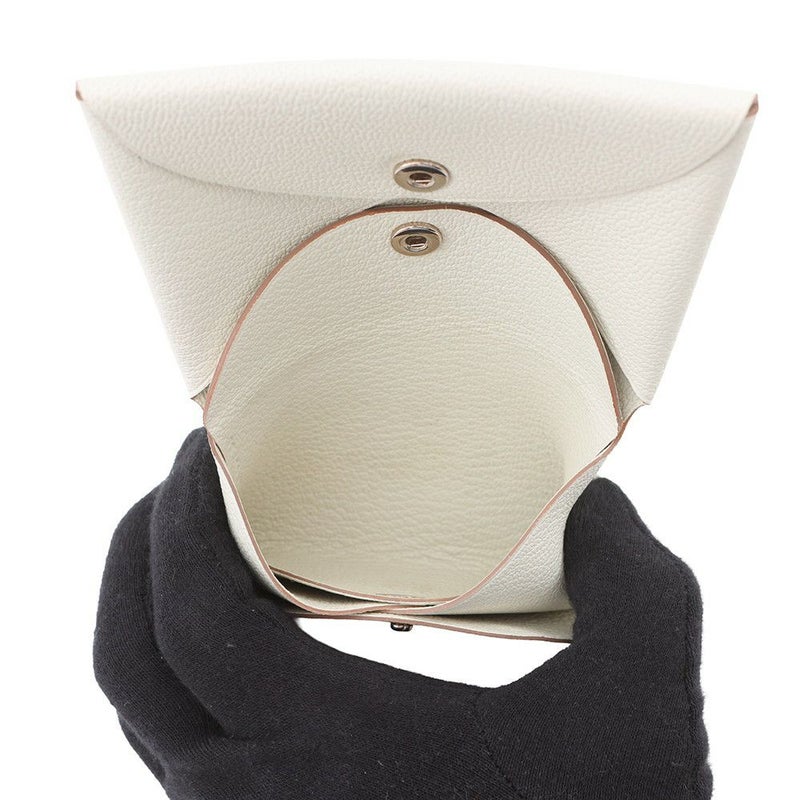 エルメス コインケース カルヴィ デュオ ベトン/シルバー金具 シェブルミゾル B刻印 HERMES 財布