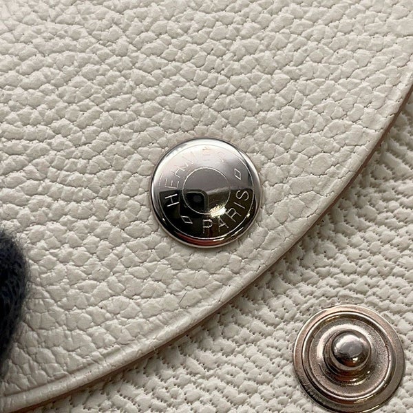 エルメス コインケース カルヴィ デュオ ベトン/シルバー金具 シェブルミゾル B刻印 HERMES 財布