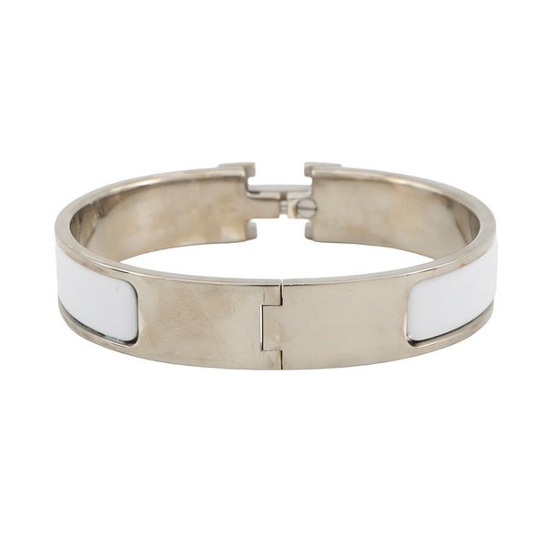 エルメス ブレスレット クリックH クリッククラックPM ホワイト/シルバー金具 HERMES 白