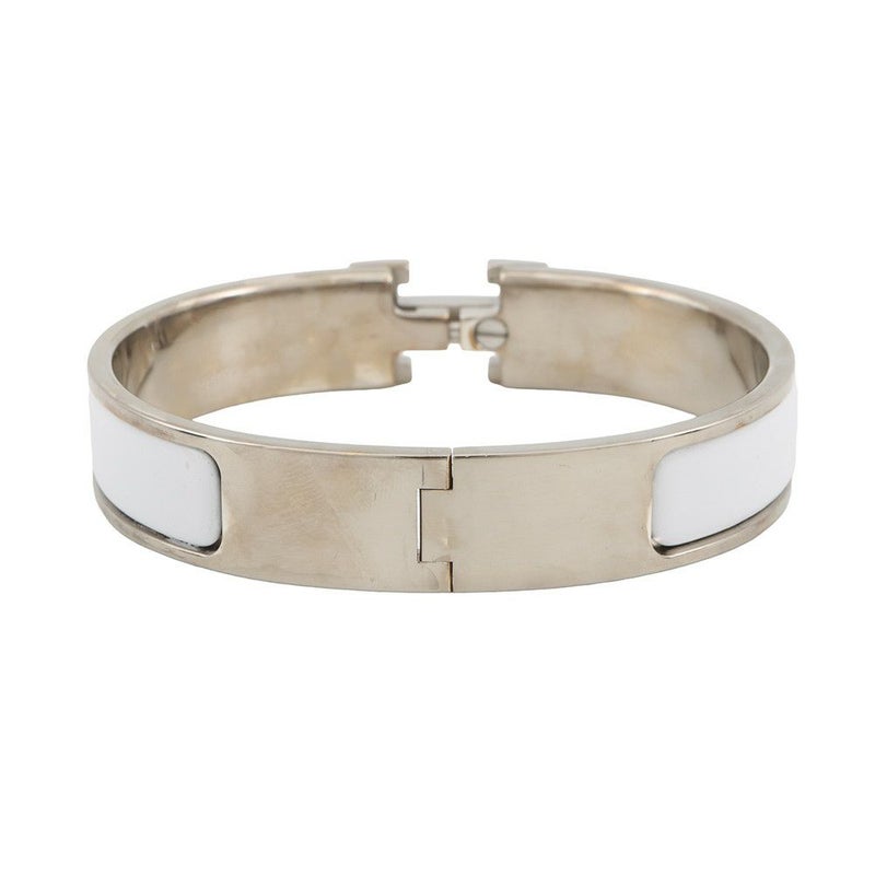 エルメス ブレスレット クリックH クリッククラックPM ホワイト/シルバー金具 HERMES 白