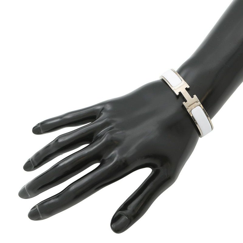 エルメス ブレスレット クリックH クリッククラックPM ホワイト/シルバー金具 HERMES 白