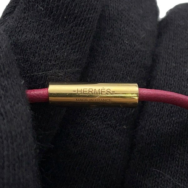 エルメス ネックレス エリタージュ エスケトル GM ピンク/ゴールド金具 HERMES アクセサリー