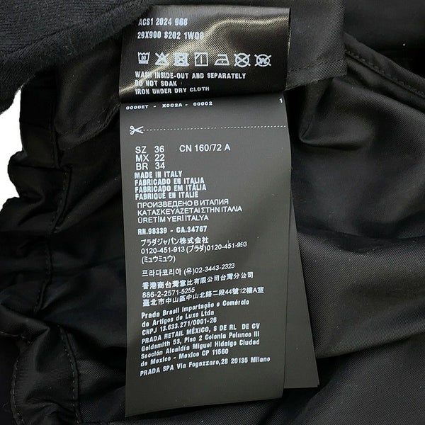 プラダ ジャケット Re-Nylon クロップド ジャケット レディースサイズ36 29X900 PRADA アウター 黒