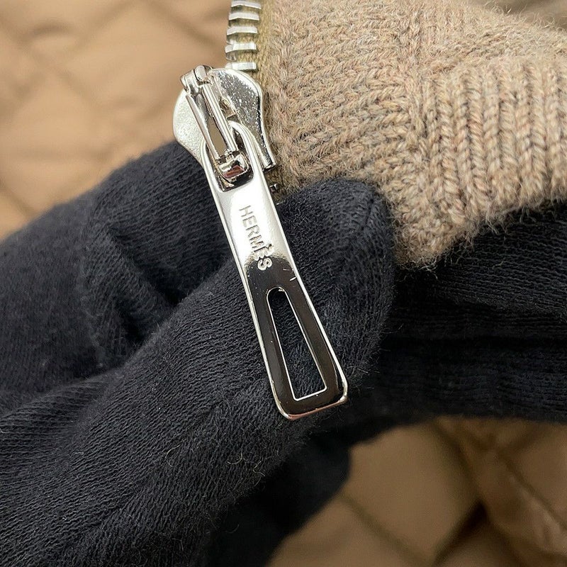 エルメス ベスト Hモチーフ キルティング ジレ フード付き ウール レディースサイズ34 HERMES トップス