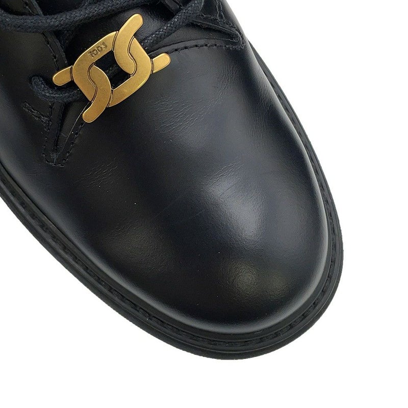 トッズ ブーツ ロゴ コンバット ブーツ レディースサイズ39 XXW08J0EY53RBTB999 TOD'S 靴 黒