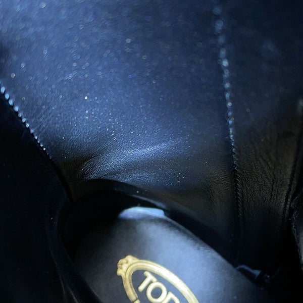 トッズ ブーツ ロゴ コンバット ブーツ レディースサイズ39 XXW08J0EY53RBTB999 TOD'S 靴 黒