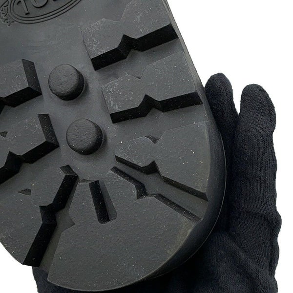 トッズ ブーツ ロゴ コンバット ブーツ レディースサイズ39 XXW08J0EY53RBTB999 TOD'S 靴 黒