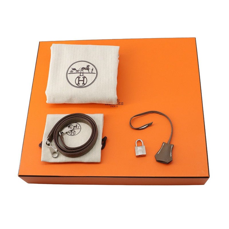 エルメス ハンドバッグ ボリード31 エトゥープ/シルバー金具 トリヨンクレマンス C刻印 2wayショルダー