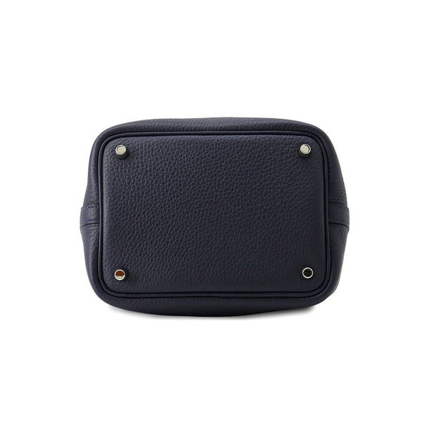 エルメス ハンドバッグ ピコタンロックPM ブルーニュイ/シルバー金具 トリヨンクレマンス K刻印