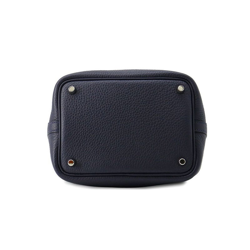 エルメス ハンドバッグ ピコタンロックPM ブルーニュイ/シルバー金具 トリヨンクレマンス K刻印