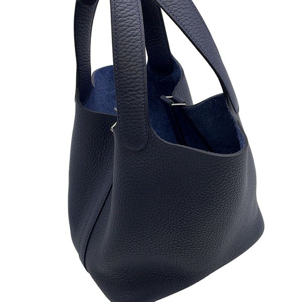 エルメス ハンドバッグ ピコタンロックPM ブルーニュイ/シルバー金具 トリヨンクレマンス K刻印