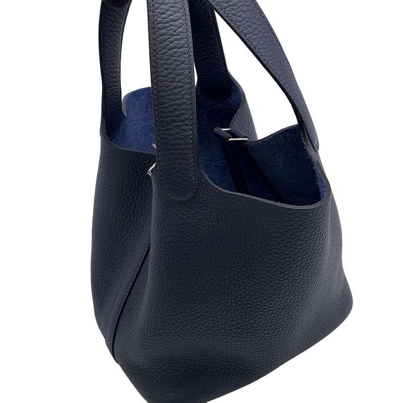 エルメス ハンドバッグ ピコタンロックPM ブルーニュイ/シルバー金具 トリヨンクレマンス K刻印