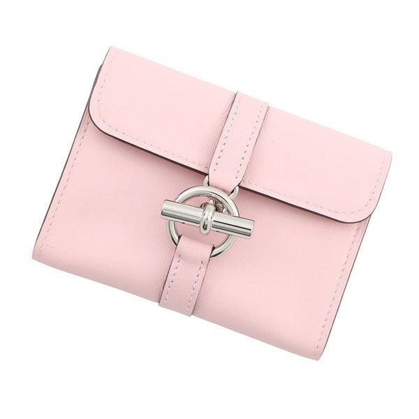 エルメス コインケース グレナン コンパクト ウォレット ローズサクラ/シルバー金具 スイフト K刻印