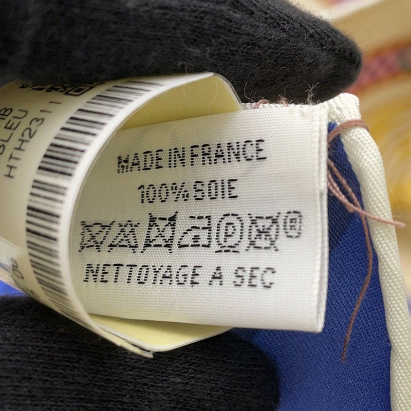 エルメス スカーフ カレ90 ダブルフェイス たいまつの光 A la Lumiere du Flambeau HERMES シルク 2024春夏