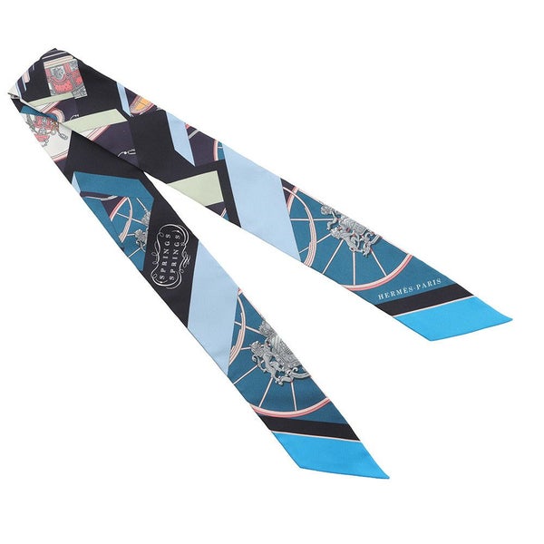 エルメス スカーフ ツイリー スプリングスプリング バーグ Springs Springs Bague HERMES シルク 2022年秋冬