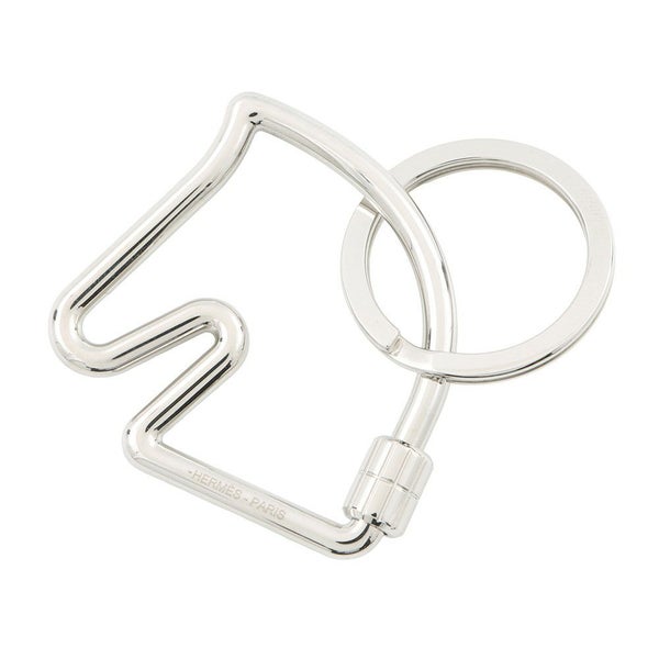 エルメス キーホルダー シュバル Cheval シルバー金具 HERMES キーリング