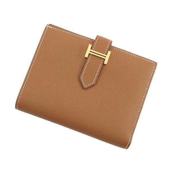エルメス 二つ折り財布 ベアンコンパクト ゴールド/ゴールド金具 エプソン Y刻印 HERMES 財布
