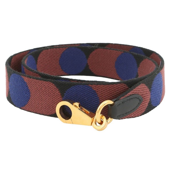 エルメス ショルダーストラップ フリッパーボール バンドリエール サングル ブルー/ブラウン/ゴールド金具 Z刻印