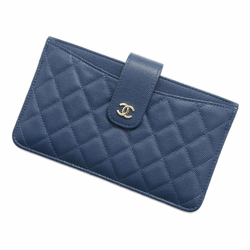 CHANEL シャネル 長財布マトラッセキャビアスキンウォレット 【公式通販】