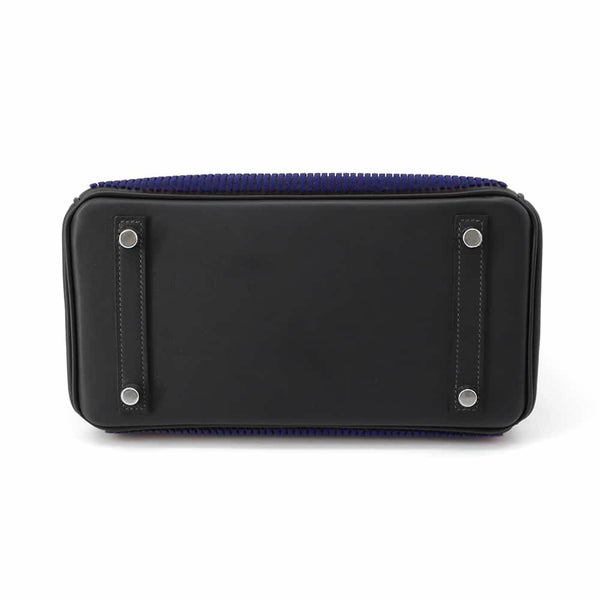 エルメス バーキン25 キャバン/ブルーサフィール/シルバー金具 スイフト/タフタージュ B刻印 HERMES Birkin ハンドバッグ