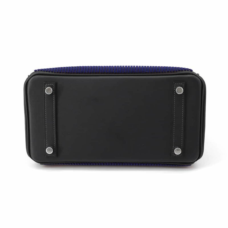 エルメス バーキン25 キャバン/ブルーサフィール/シルバー金具 スイフト/タフタージュ B刻印 HERMES Birkin ハンドバッグ