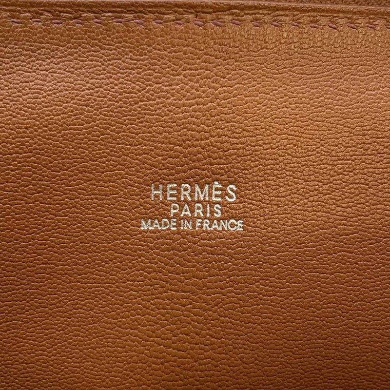 エルメス ハンドバッグ ボリード ウェブ チェスナッツ/シルバー金具 オーストリッチ □E刻印