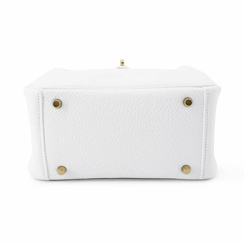 エルメス リンディ ミニ ニューホワイト/ゴールド金具 トリヨクレマンス B刻印 2wayショルダー 白