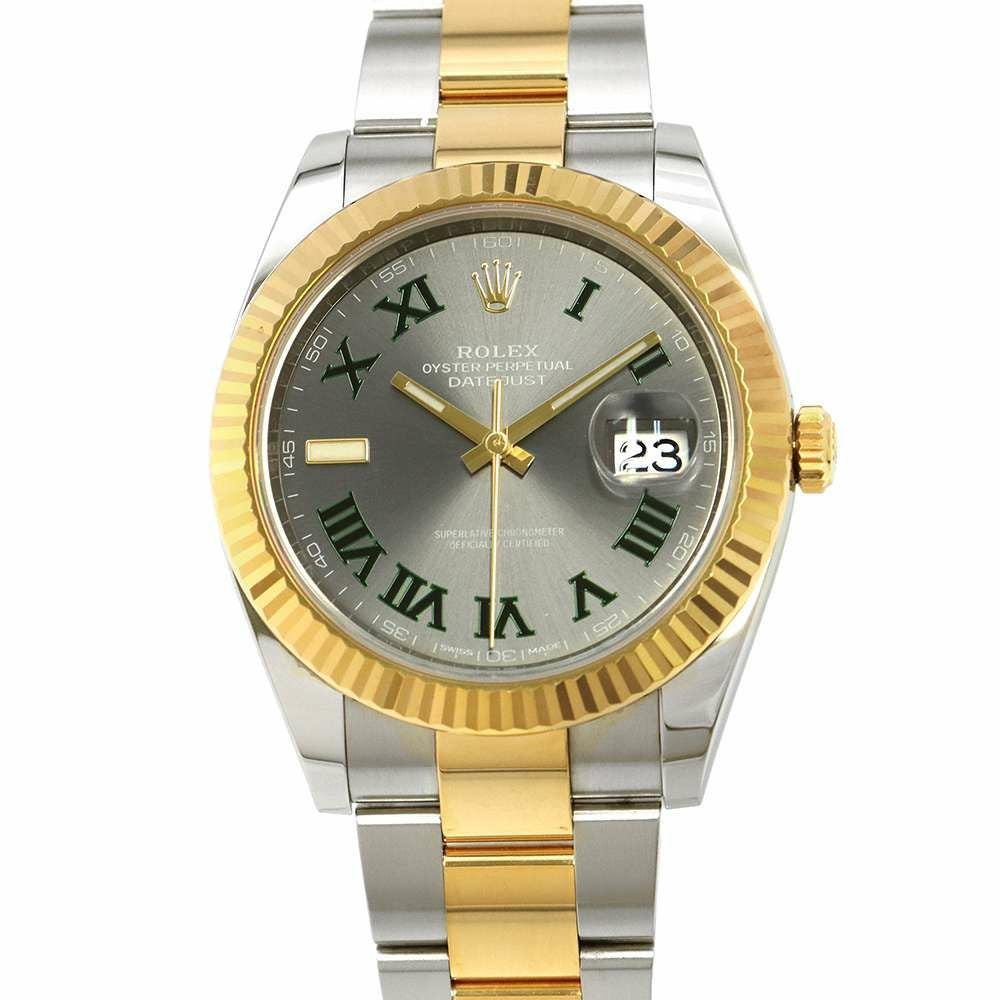 ロレックス デイトジャスト41 SS/K18YGイエローゴールド 126333 ROLEX 腕時計 シルバー文字盤 ロレックス デイトジャスト41 SS/K18YGイエローゴールド ランダム