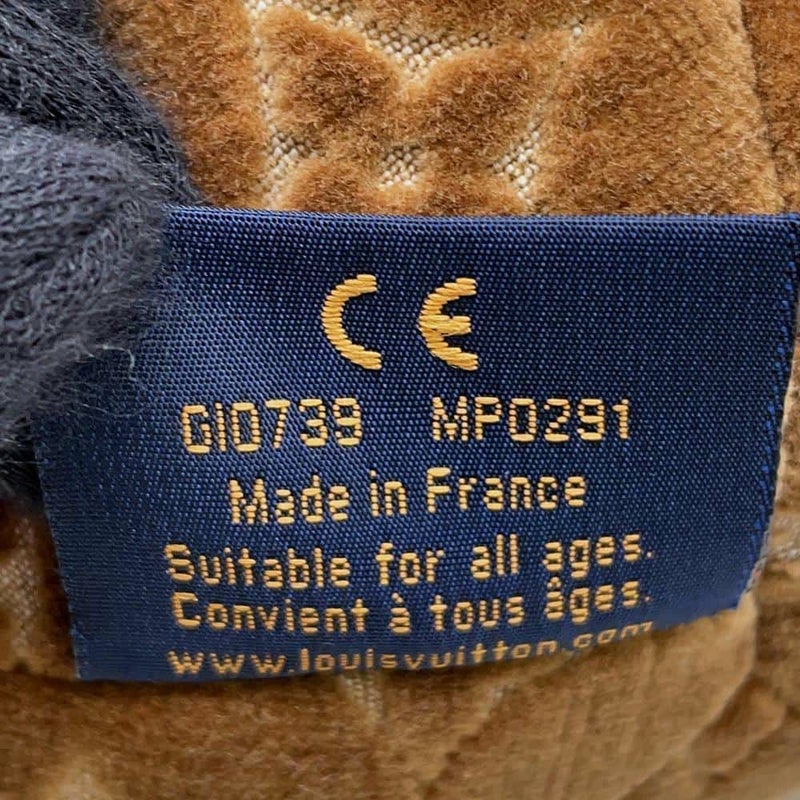 ルイヴィトン ぬいぐるみ ドゥドゥ テディベア モノグラム ベロア GI0739 ヴィトン 2021年限定 くま