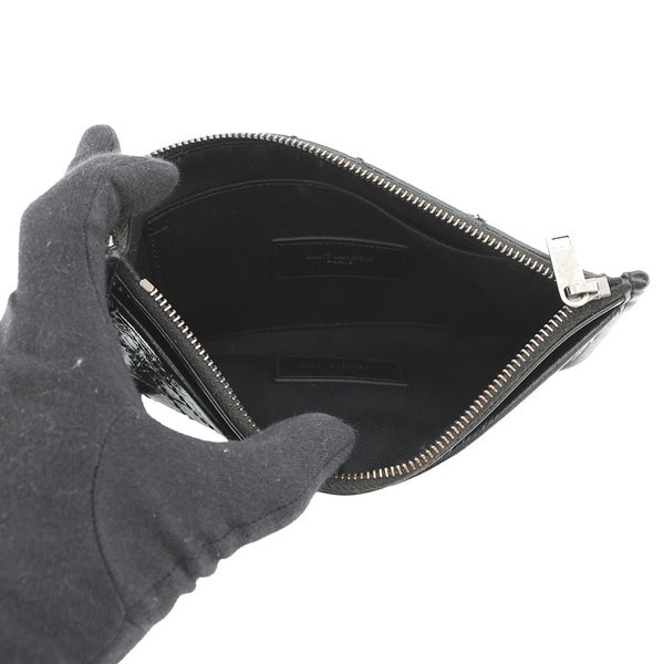 サンローランパリ ポーチ ニキ ビル レザー 583577 SAINT LAURENT PARIS 黒