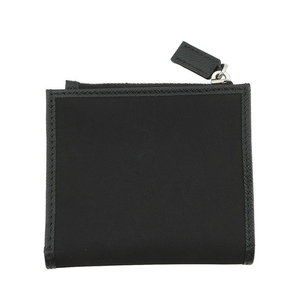 プラダ 二つ折り財布 Re-Nylon トライアングルロゴ コンパクトウォレット ナイロン 2ML049 PRADA 黒