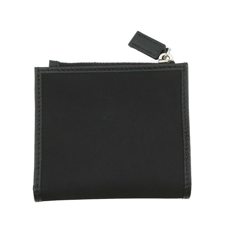 プラダ 二つ折り財布 Re-Nylon トライアングルロゴ コンパクトウォレット ナイロン 2ML049 PRADA 黒