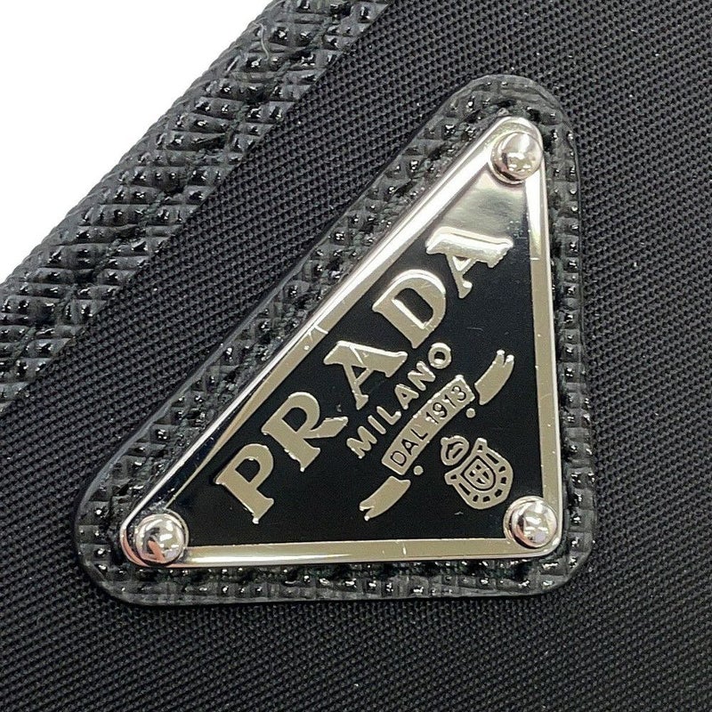 プラダ 二つ折り財布 Re-Nylon トライアングルロゴ コンパクトウォレット ナイロン 2ML049 PRADA 黒