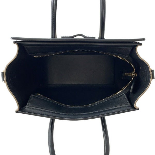 セリーヌ ハンドバッグ ラゲージ ナノショッパー リザード CELINE 2way 黒