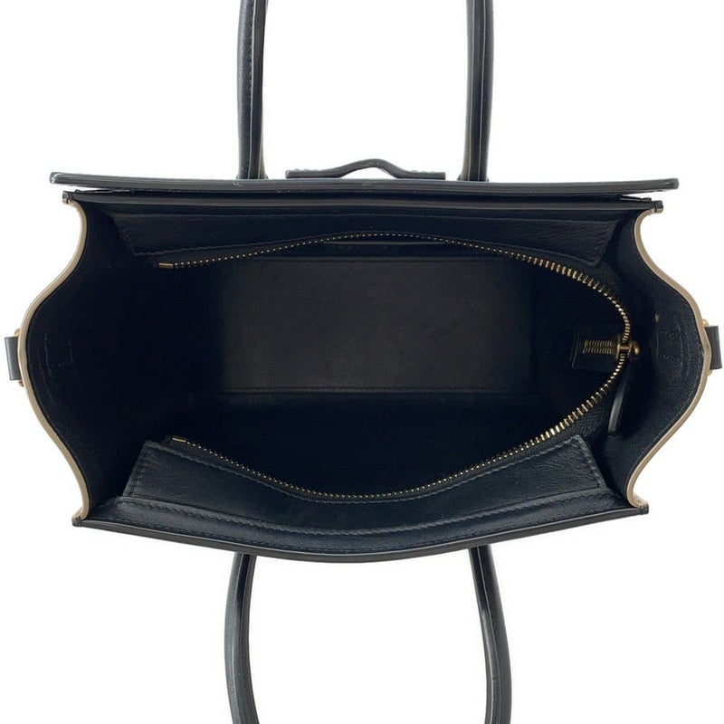 セリーヌ ハンドバッグ ラゲージ ナノショッパー リザード CELINE 2way 黒