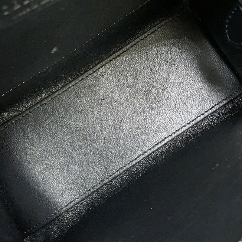 セリーヌ ハンドバッグ ラゲージ ナノショッパー リザード CELINE 2way 黒