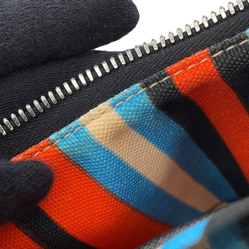 プラダ ショルダーバッグ トライアングルロゴ ストライプ キャンバス 2VH147 PRADA