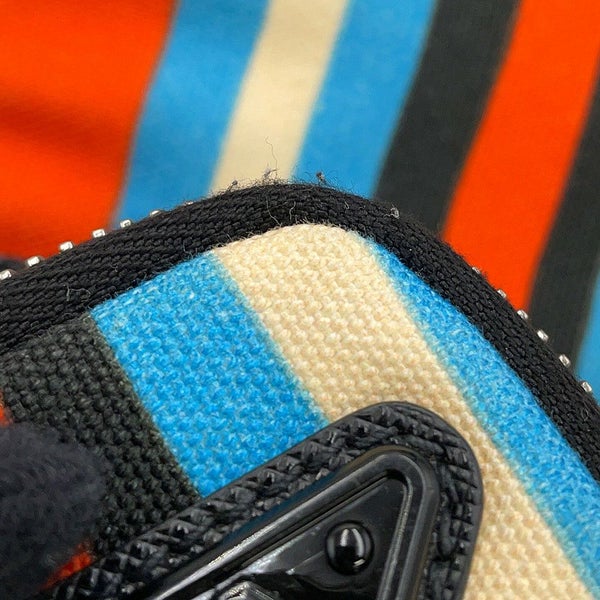 プラダ ショルダーバッグ トライアングルロゴ ストライプ キャンバス 2VH147 PRADA