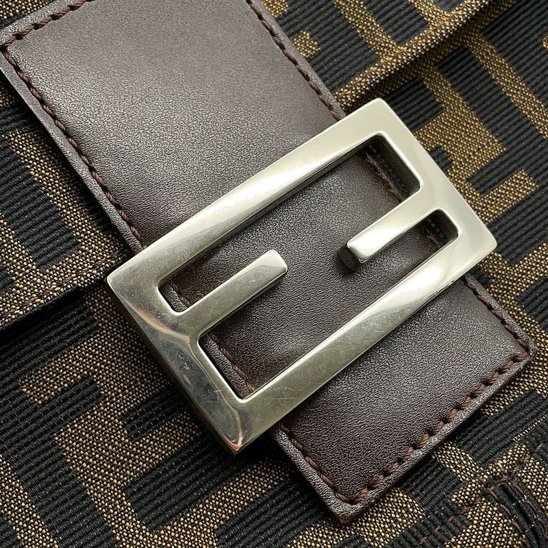 フェンディ ハンドバッグ ズッカ柄 マンマバケット キャンバス レザー 33492 FENDI ワンショルダー