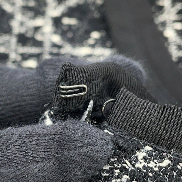 クリスチャン・ディオール ワンピース マクロカナージュ ツイード ショート フレアドレス レディースサイズ34 421R65A7795 黒