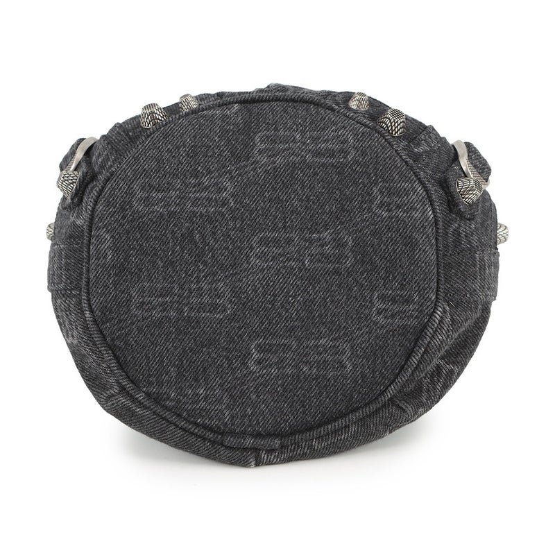 バレンシアガ ショルダーバッグ ル カゴール XS デニム 702431 BALENCIAGA 黒 ミラー付き