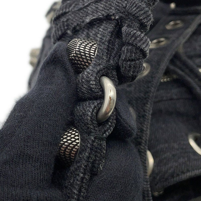 バレンシアガ ショルダーバッグ ル カゴール XS デニム 702431 BALENCIAGA 黒 ミラー付き