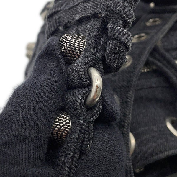 バレンシアガ ショルダーバッグ ル カゴール XS デニム 702431 BALENCIAGA 黒 ミラー付き