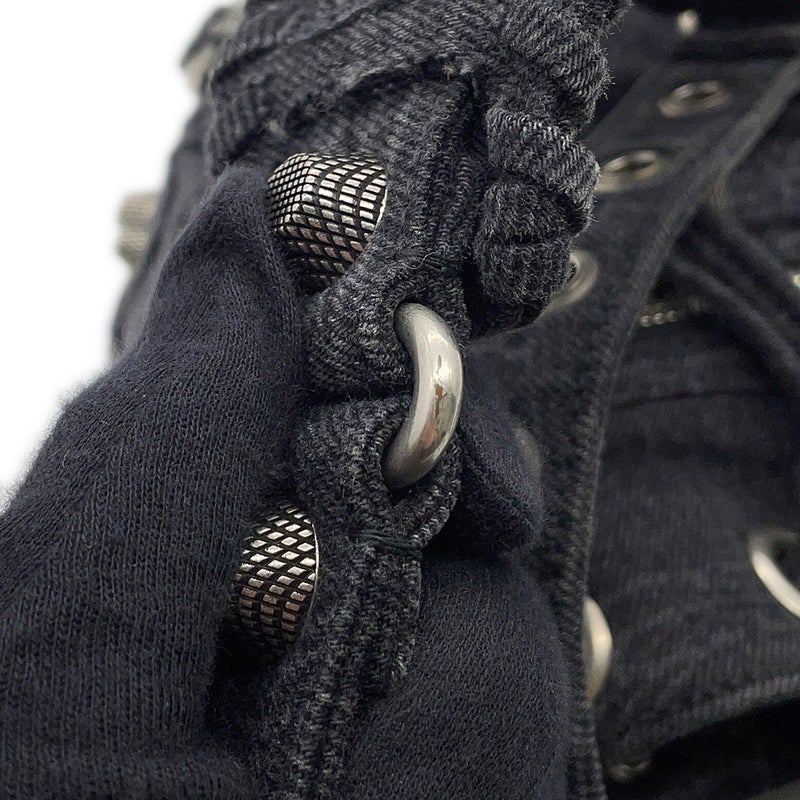 バレンシアガ ショルダーバッグ ル カゴール XS デニム 702431 BALENCIAGA 黒 ミラー付き